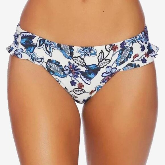 NWT ELLA MOSS Folktale Floral Ruffle Leg Boho Bikini Bottom Women's Size M - Picture 1 of 9